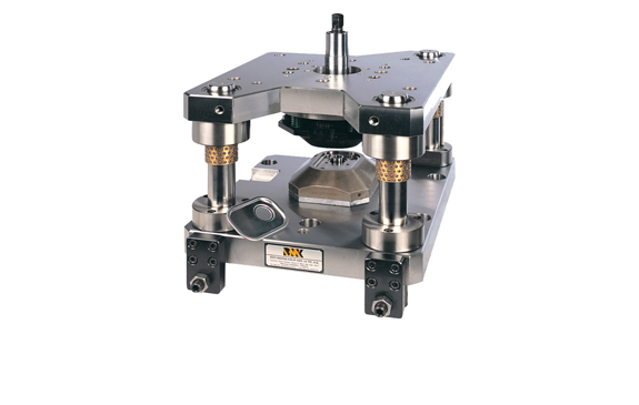 0.5kg. Automatic pre curl edge rectangular lid die with Ø 24 mm. hole in one operation, suitable for automatic press.